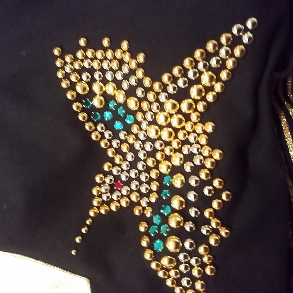 Picalina 3 Piece Rhinestone & Stud Embellished Sweat Set Size M/L